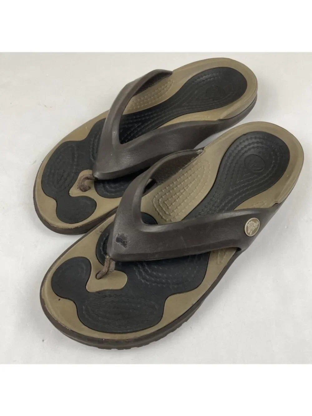 CROCS Modi Sport Flip Flop Sandals Men's 7 Women's 9 Tan Brown Lightweight